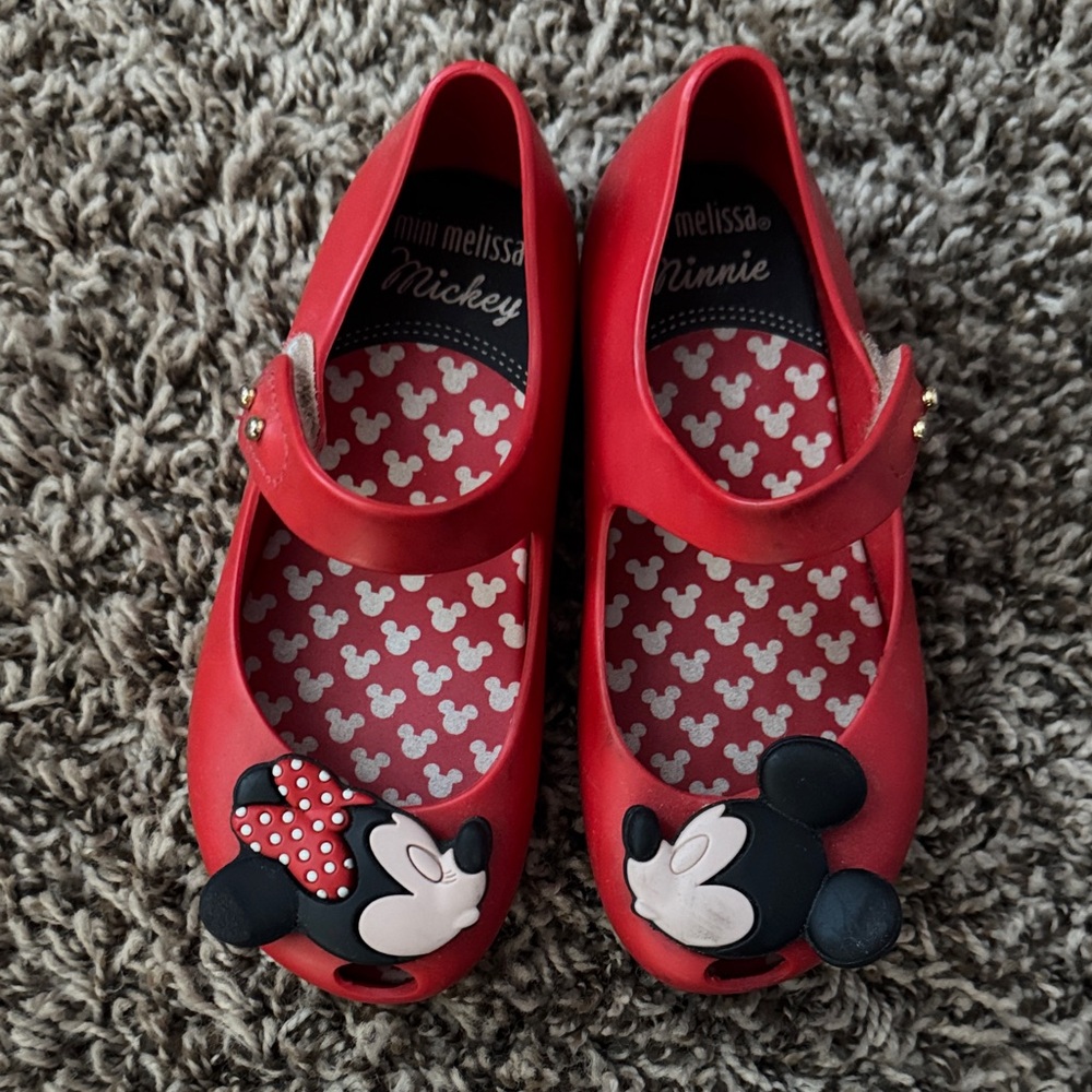 Mini Melissa Red Mickey and Minnie Kids Shoes